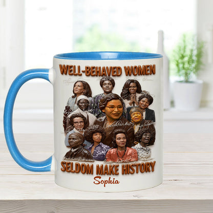 Black History Month, Juneteenth, Black People - Personalized African American Set Accent Mug with Acrylic Stirrers
