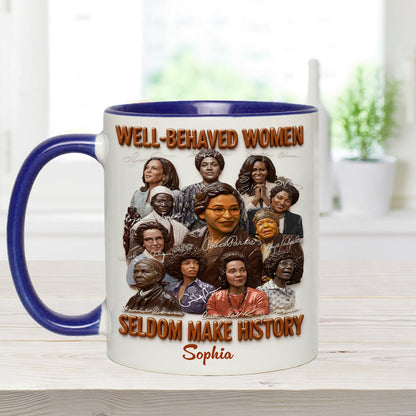 Black History Month, Juneteenth, Black People - Personalized African American Set Accent Mug with Acrylic Stirrers