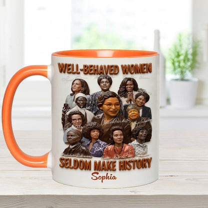 Black History Month, Juneteenth, Black People - Personalized African American Set Accent Mug with Acrylic Stirrers