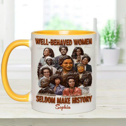Black History Month, Juneteenth, Black People - Personalized African American Set Accent Mug with Acrylic Stirrers