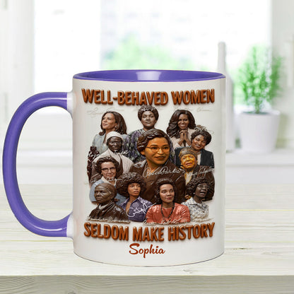 Black History Month, Juneteenth, Black People - Personalized African American Set Accent Mug with Acrylic Stirrers