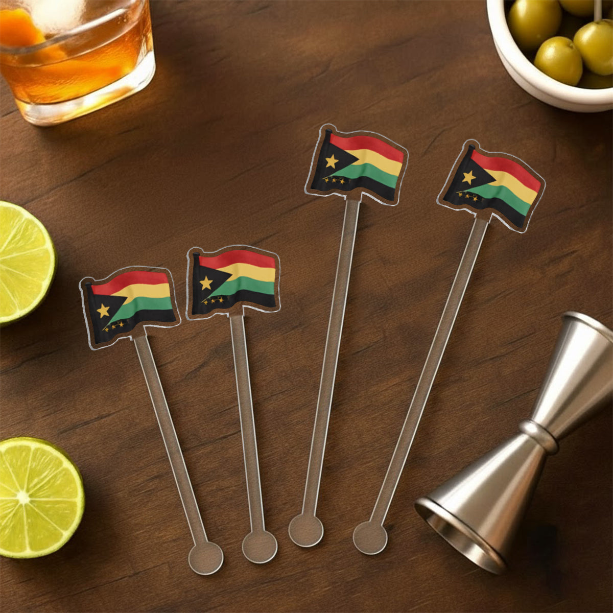 Black History Month, Juneteenth, Black People - Personalized African American Set Accent Mug with Acrylic Stirrers
