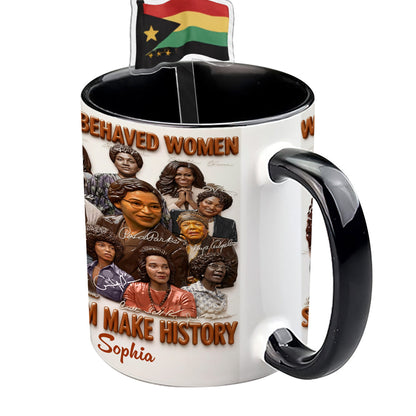 Black History Month, Juneteenth, Black People - Personalized African American Set Accent Mug with Acrylic Stirrers