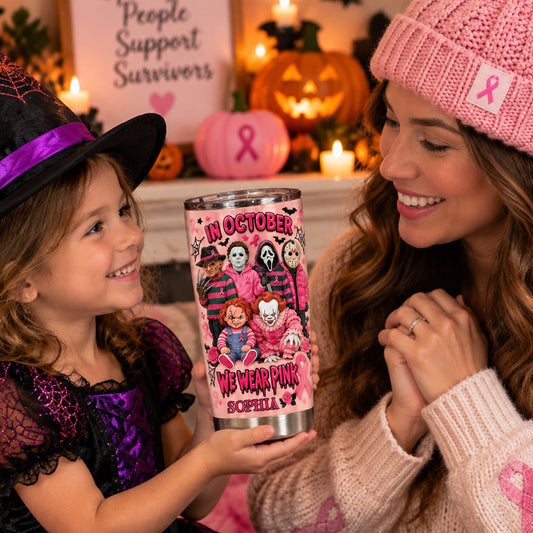 Survivor - Personalized Breast Cancer Awareness Tumbler