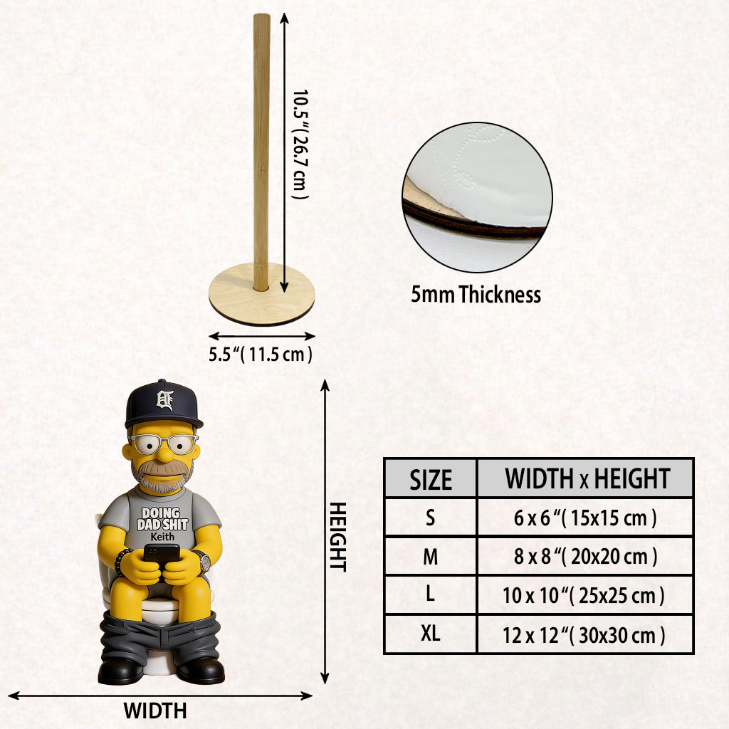 Doing Dad Sh*t - Personalized Cartoon Family Paper Towel Stand