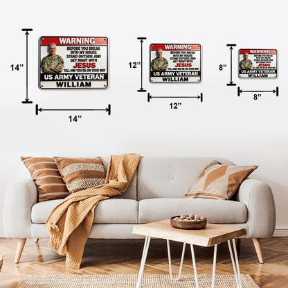 Custom Any Photo - Personalized Veteran Cut Metal Sign