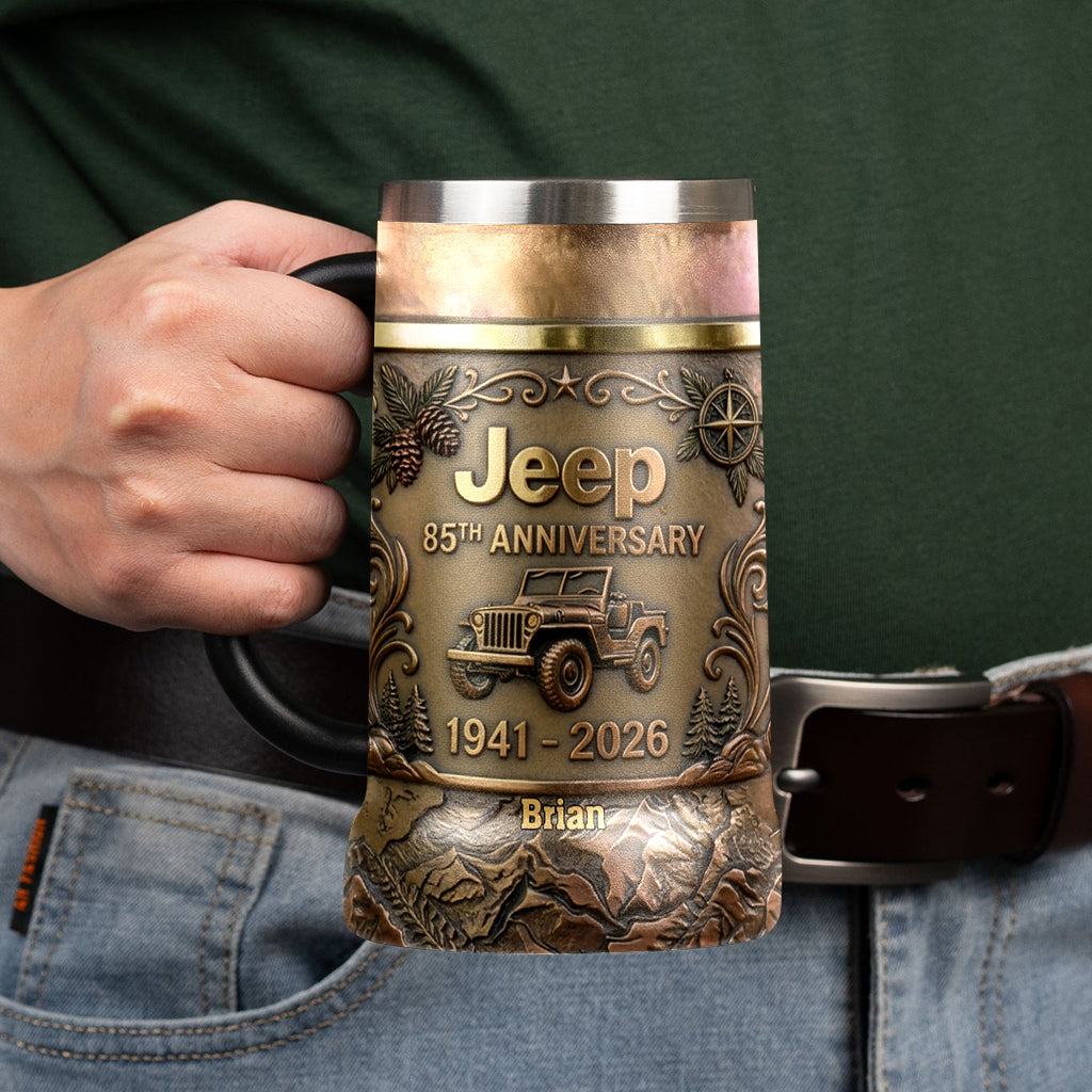 85th Anniversary - Personalized Car Beer Stein