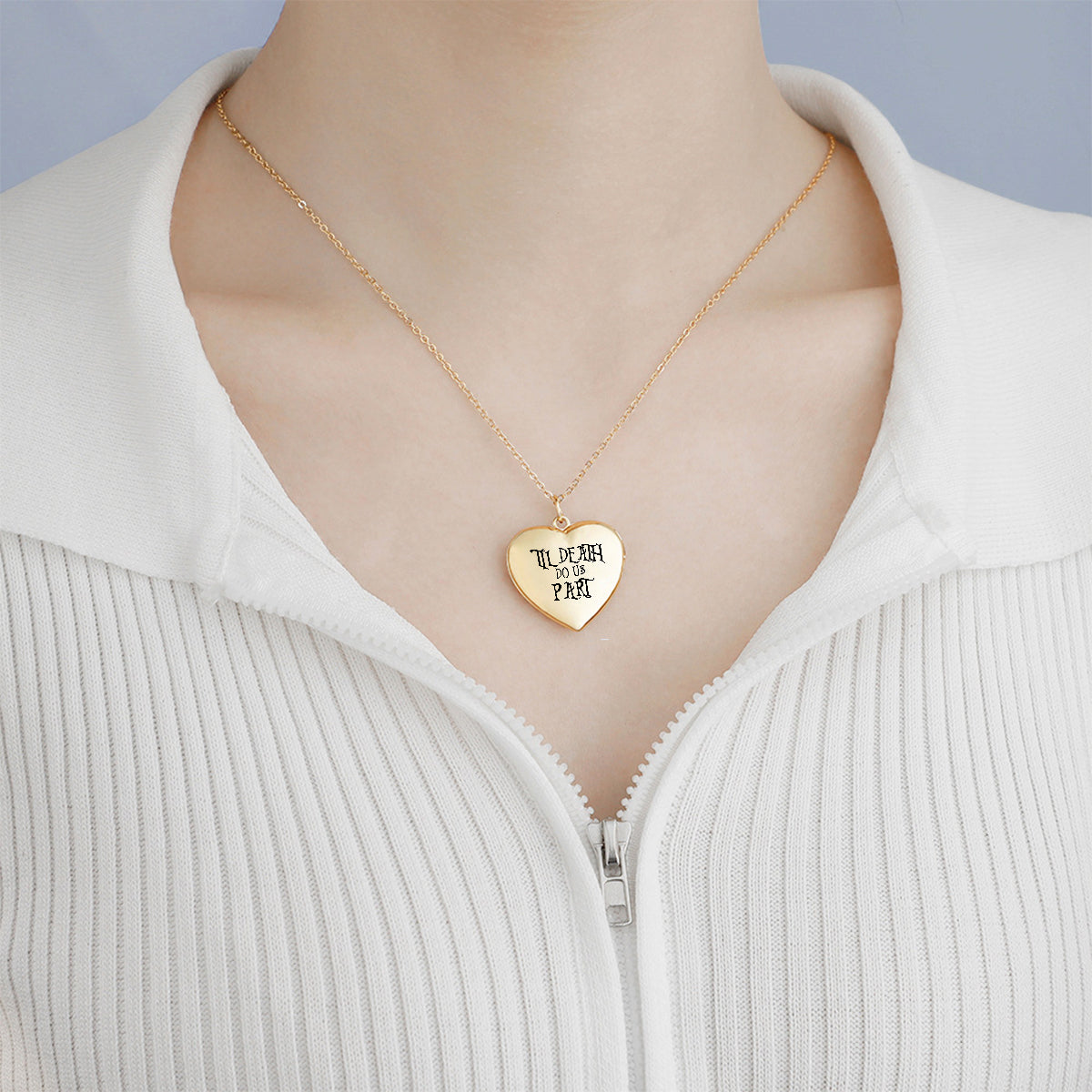 Til Death Do Us Part - Personalized Nightmare Locket Pendant Necklace