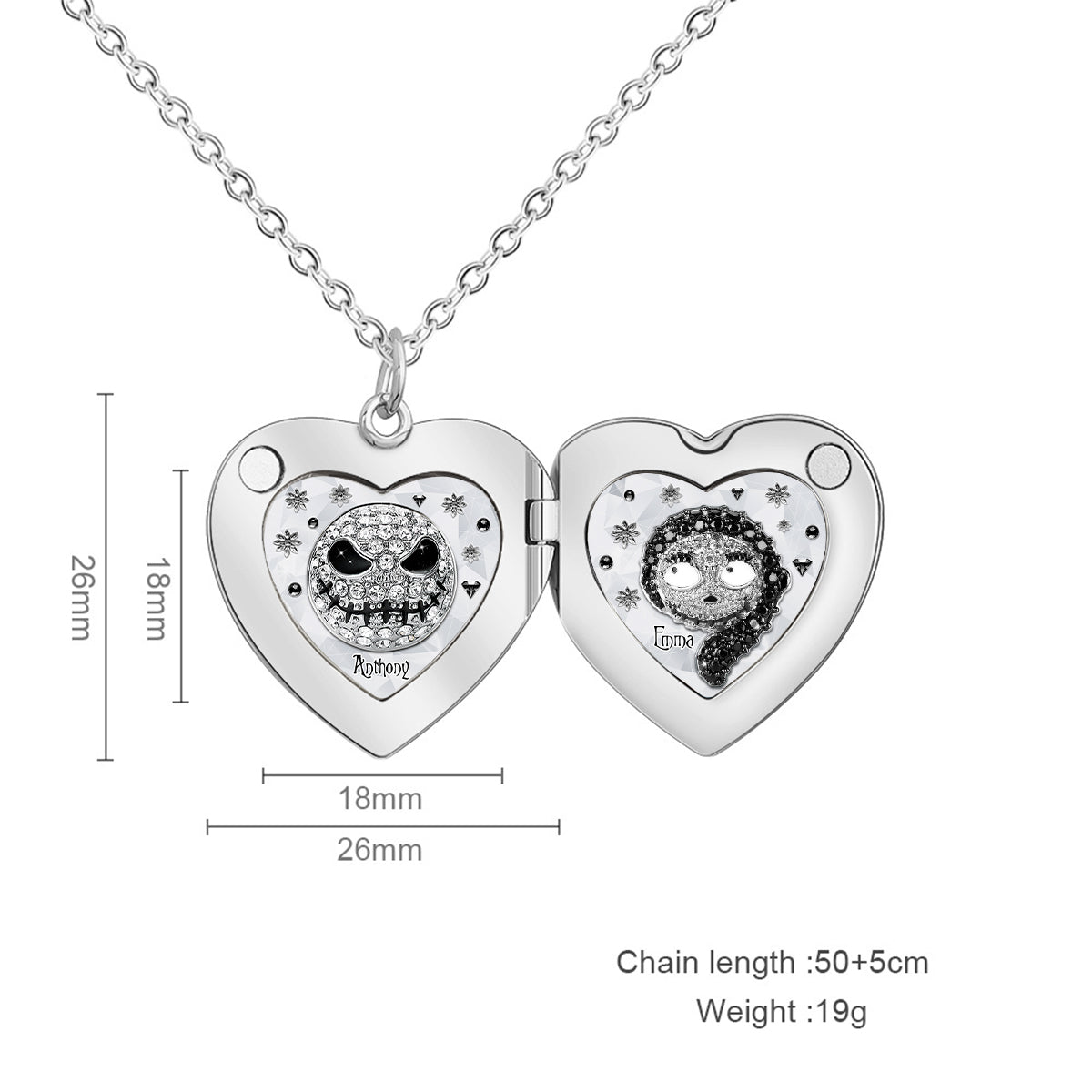 Til Death Do Us Part - Personalized Nightmare Locket Pendant Necklace