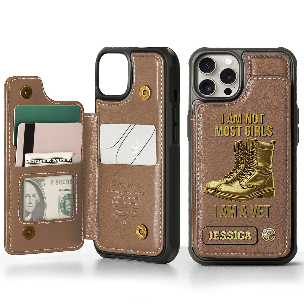 I Am A Vet - Personalized Veteran Wallet Phone Case