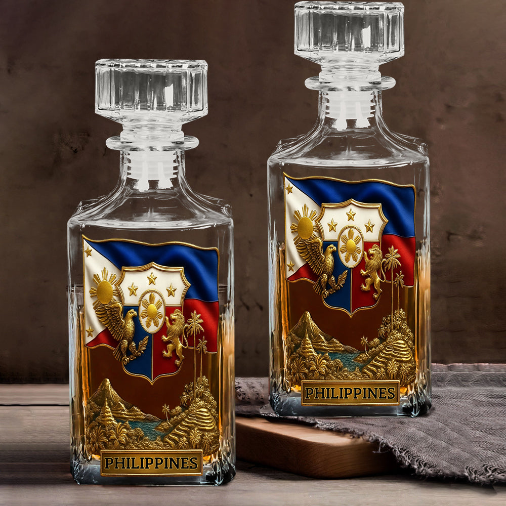 Proud Philippines - Personalized Expats Whiskey Decanter Set