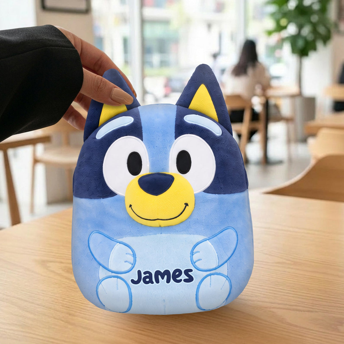 Cute Blue Dog - Personalized Blue Dog Plush Crossbag