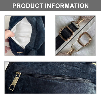 Cute Blue Dog - Personalized Blue Dog Plush Crossbag