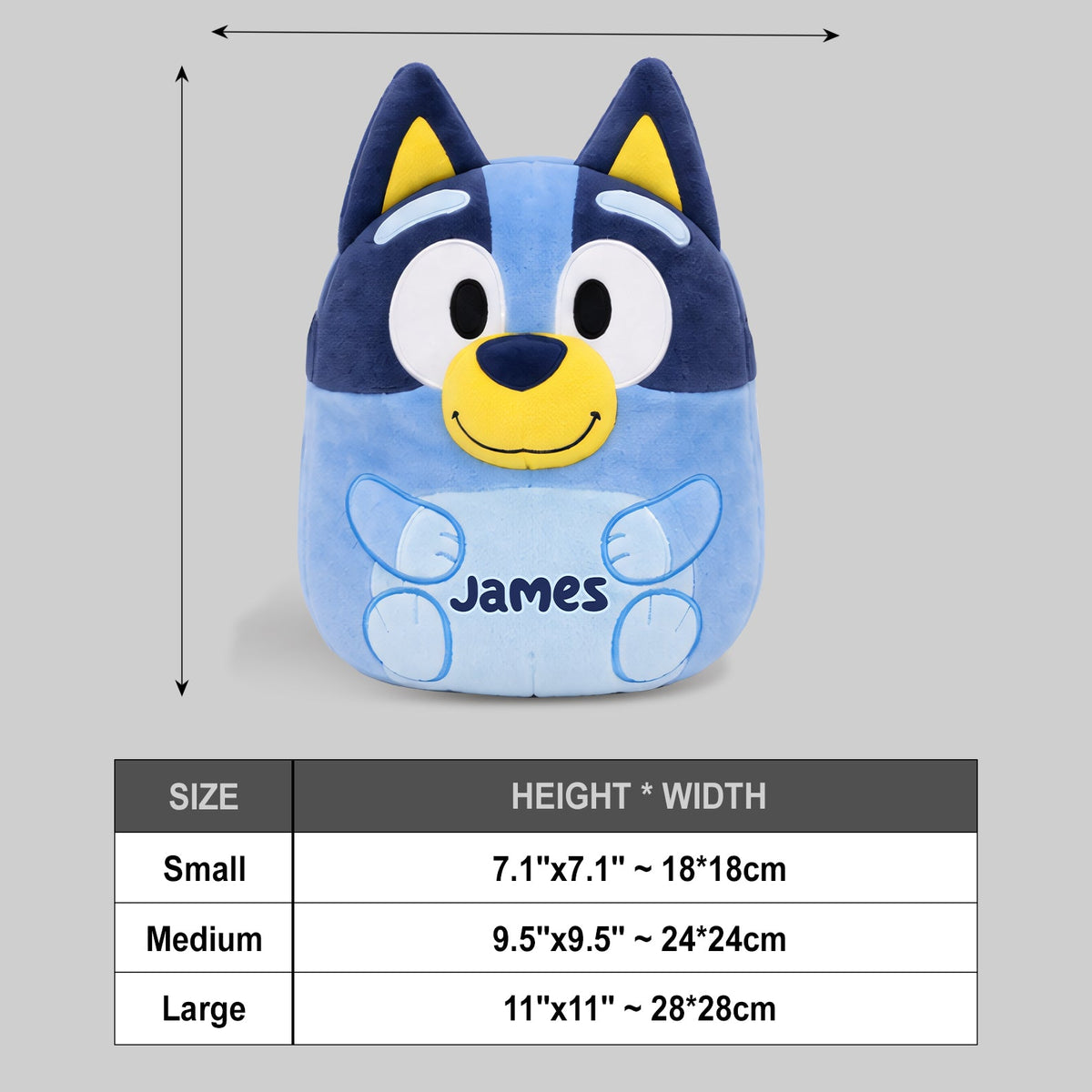 Cute Blue Dog - Personalized Blue Dog Plush Crossbag