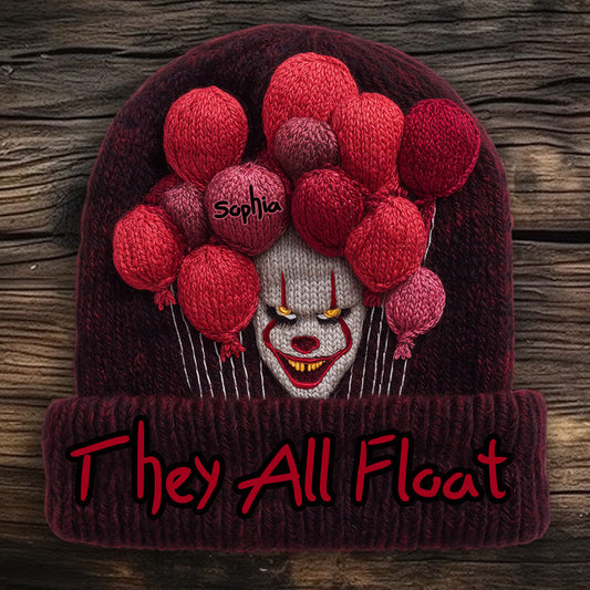 They All Float - Personalized Horror Character Beanie Hat