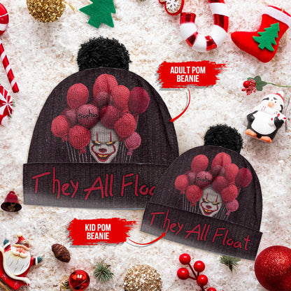 They All Float - Personalized Horror Character Beanie Hat