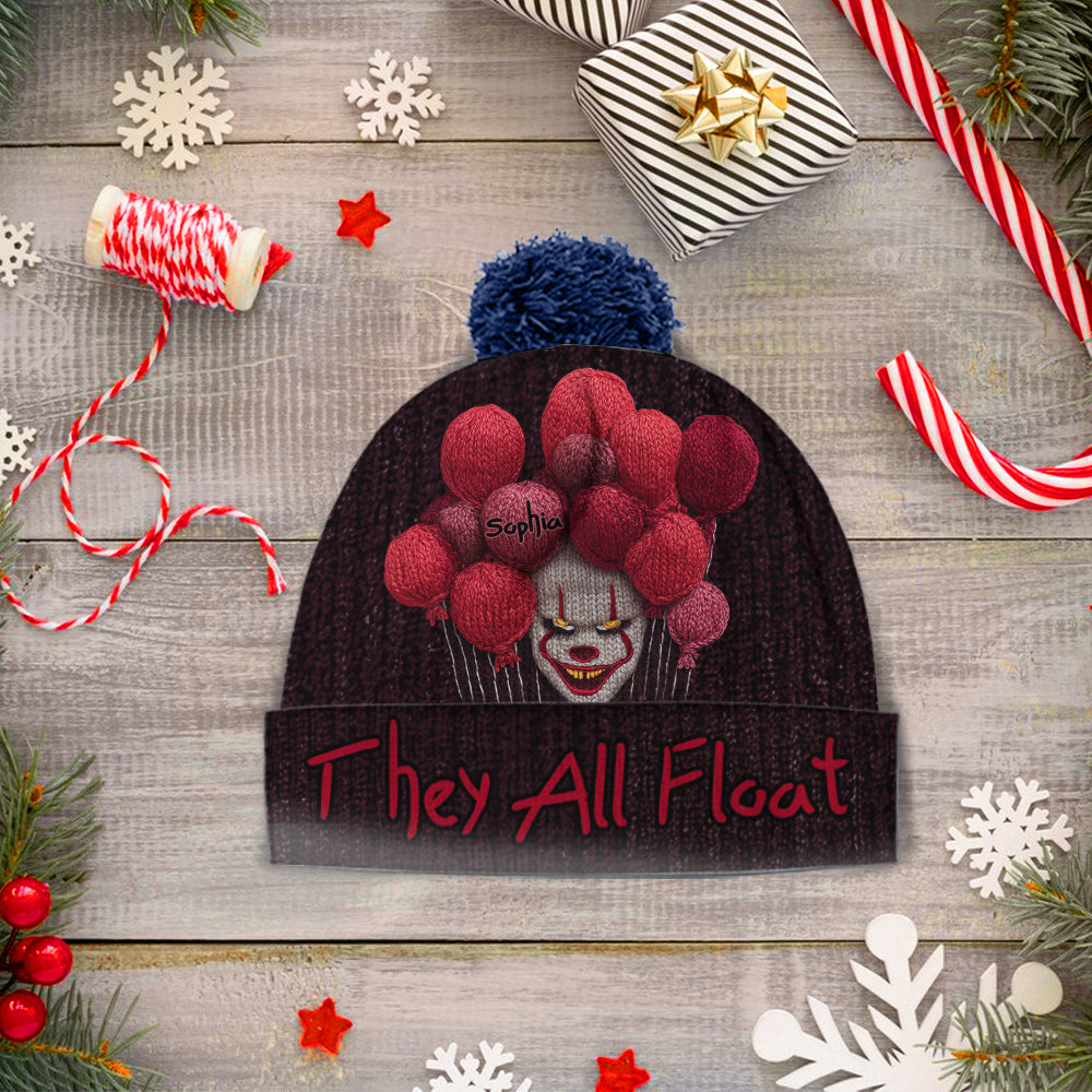 They All Float - Personalized Horror Character Beanie Hat