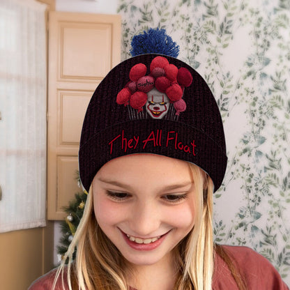 They All Float - Personalized Horror Character Beanie Hat