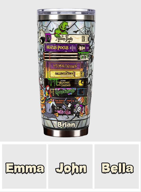 Spooky Halloween Books - Personalized Horror Character Tumbler