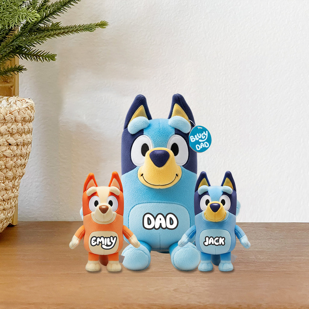 Dad Pillow Buddy - Personalized Blue Dog Custom Shaped Acrylic Plaque
