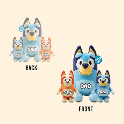 Dad Pillow Buddy - Personalized Blue Dog Custom Shaped Acrylic Plaque