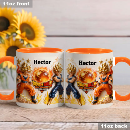 40 Anniversary Balls - Personalized Seven Balls Accent Mug & Coaster