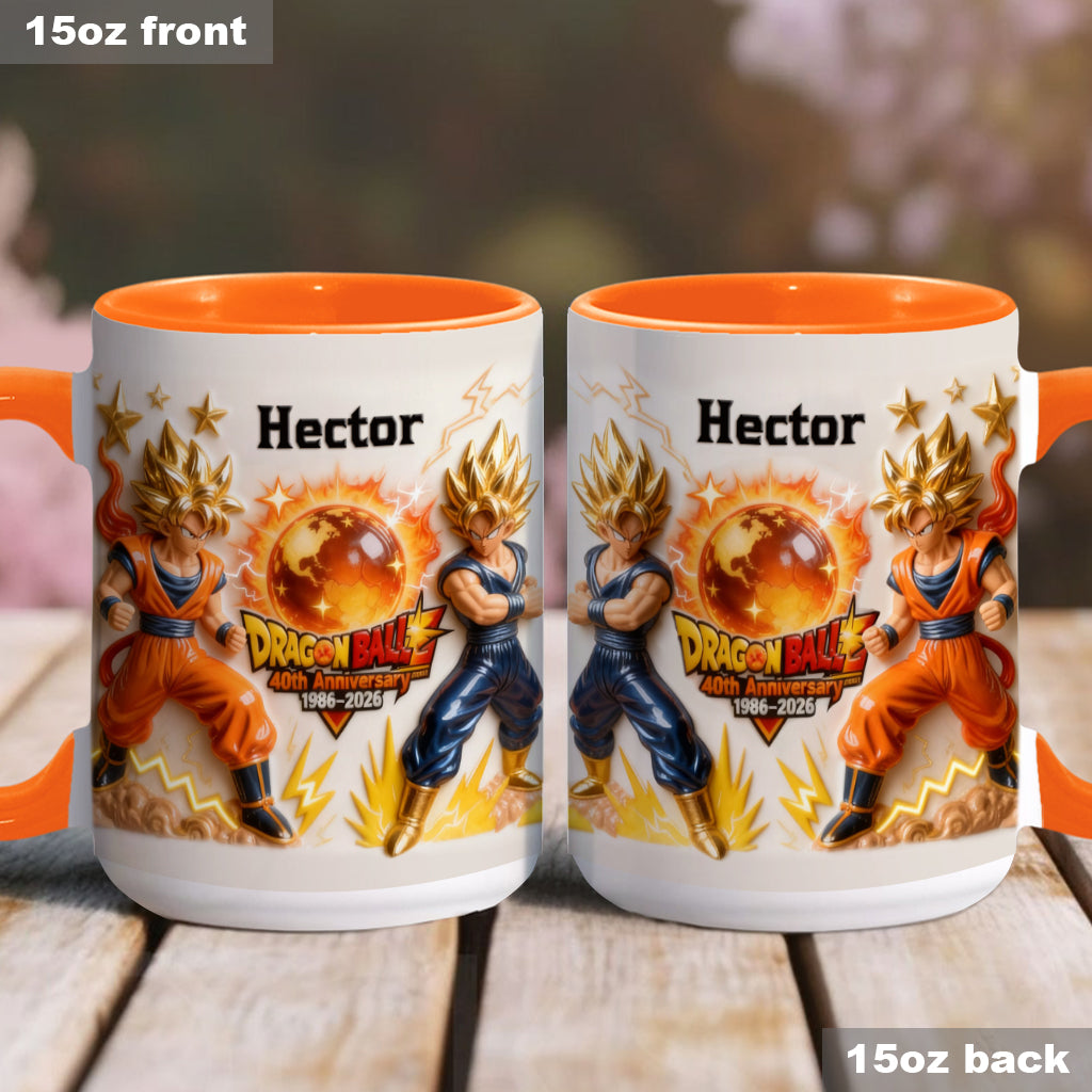 40 Anniversary Balls - Personalized Seven Balls Accent Mug & Coaster