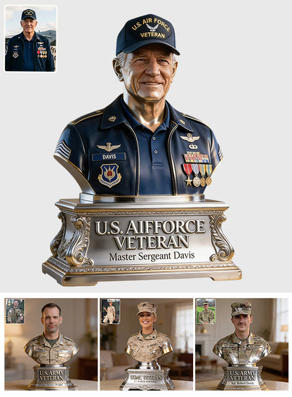 Custom Any Photo - Personalized Veteran Custom Shaped Acrylic Plaque