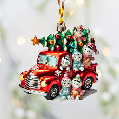 Nana's Cute Little Snowman - Personalized Grandma Ornament