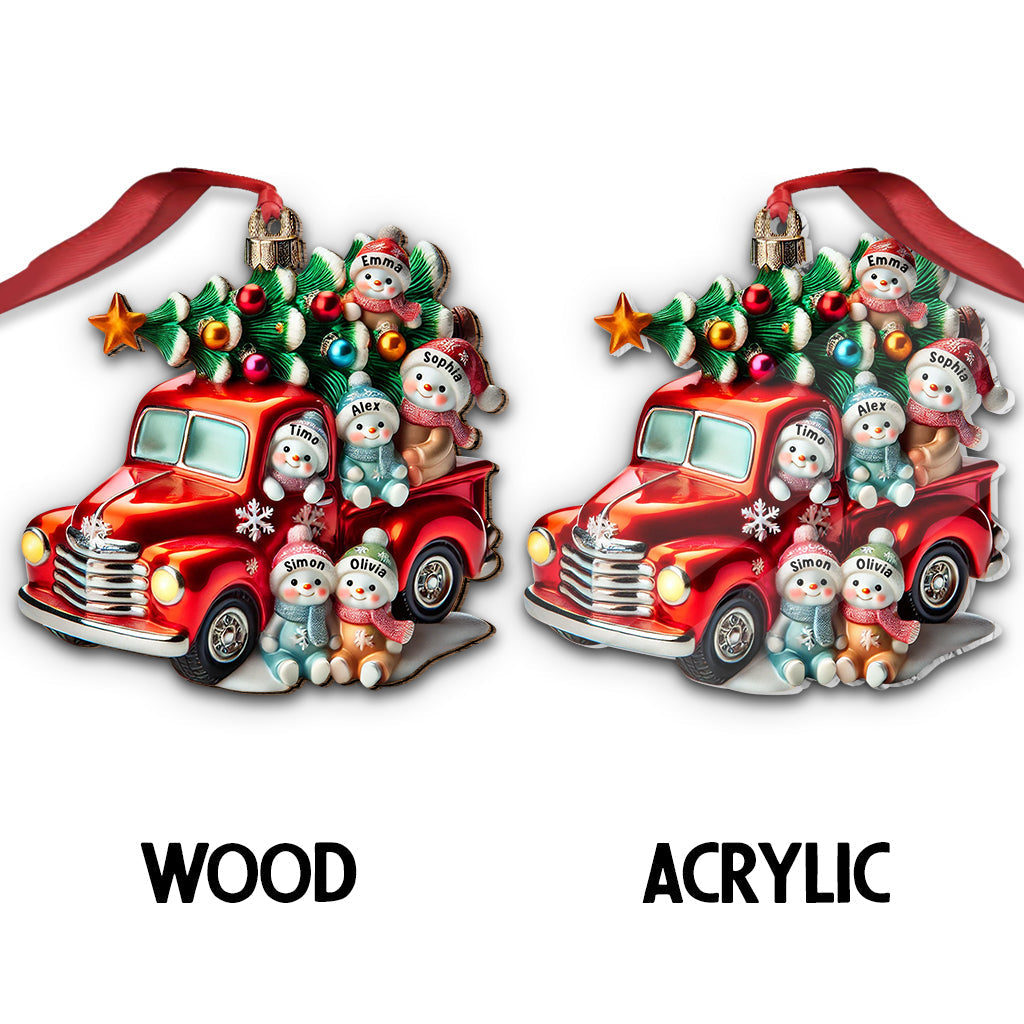 Nana's Cute Little Snowman - Personalized Grandma Ornament