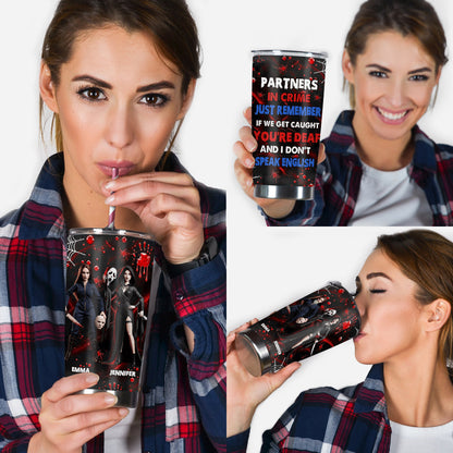 Partners In Crime - Personalized Horror Character Tumbler