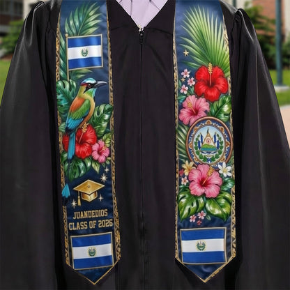 Proud El Salvador, Class Of 2026 - Personalized Graduation Graduation Stole