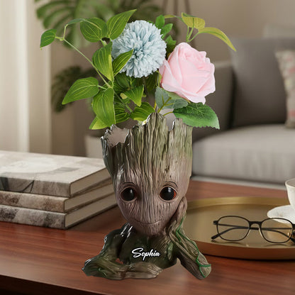 Cute Groot - Personalized Custom Shape Acrylic Flower Vase