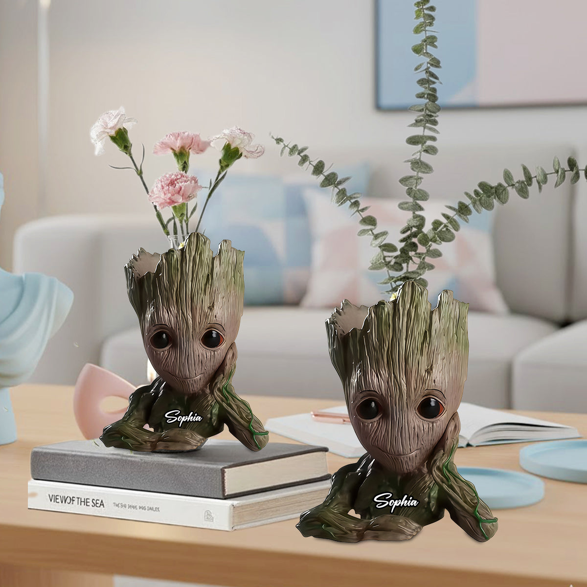 Cute Groot - Personalized Custom Shape Acrylic Flower Vase