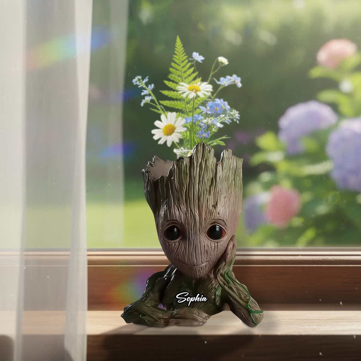 Cute Groot - Personalized Custom Shape Acrylic Flower Vase