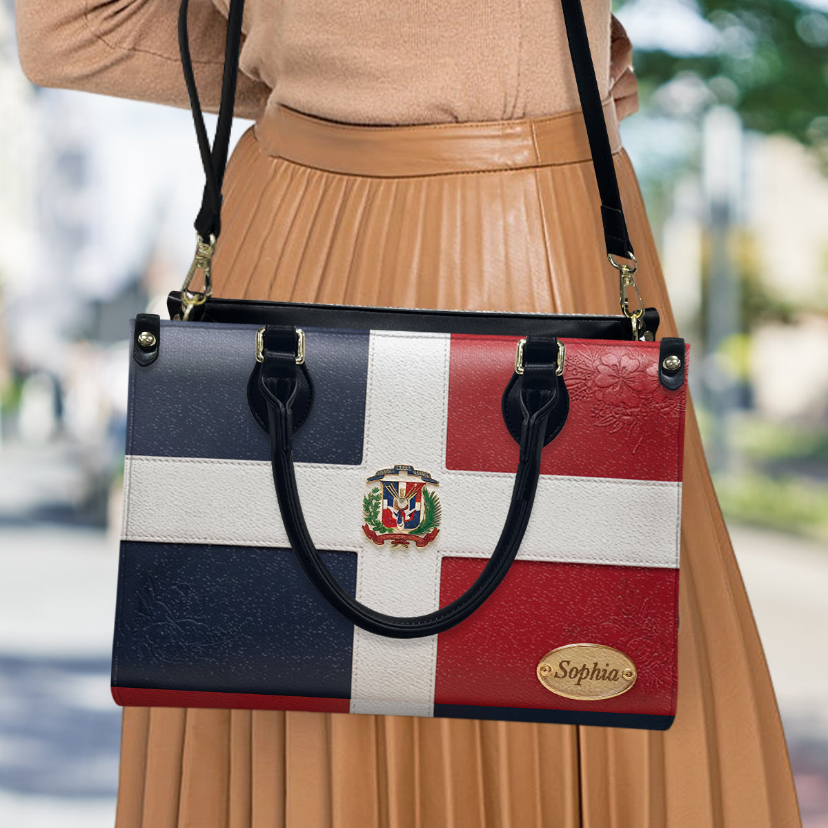 Gift For Dominicana - Personalized Expats Leather Handbag