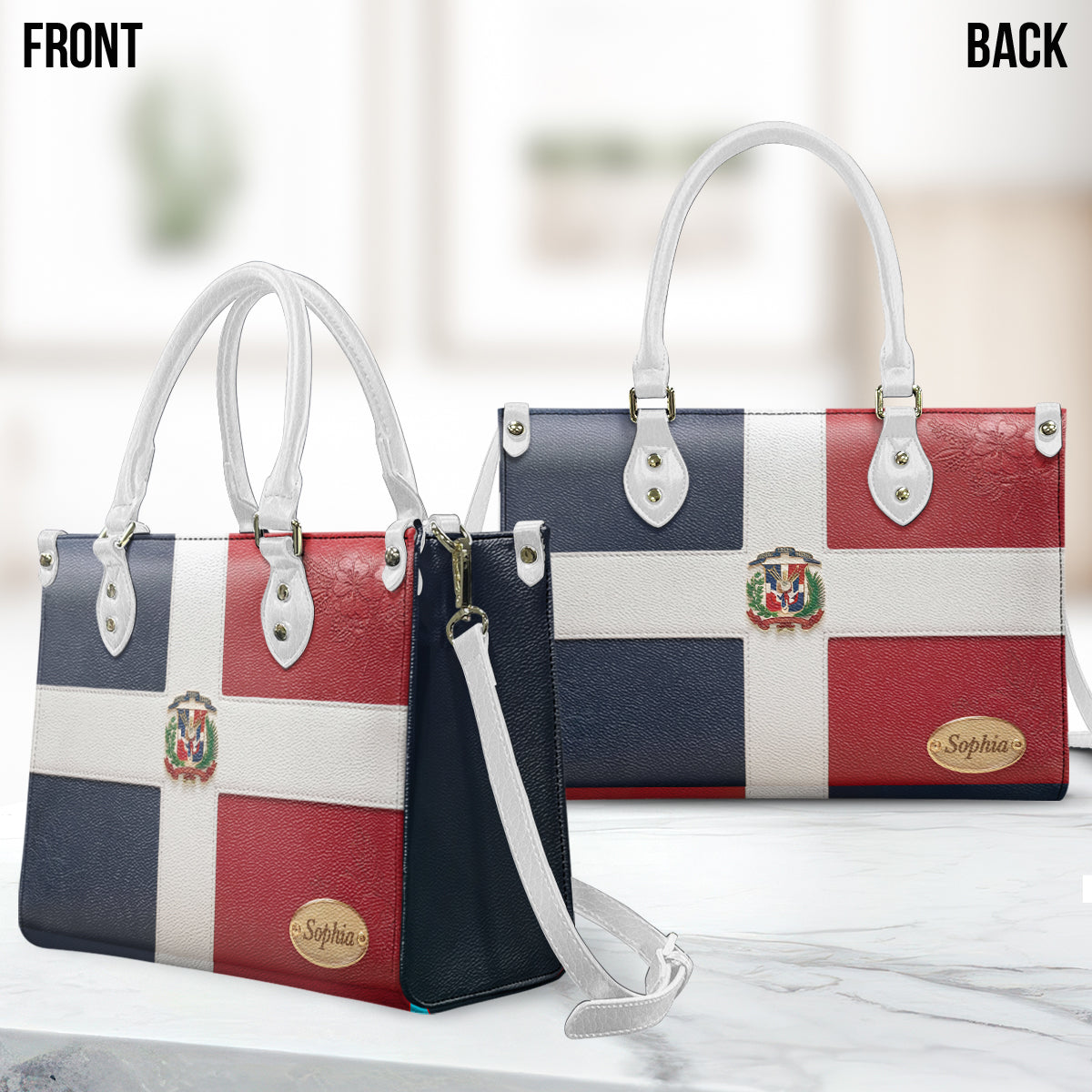 Gift For Dominicana - Personalized Expats Leather Handbag