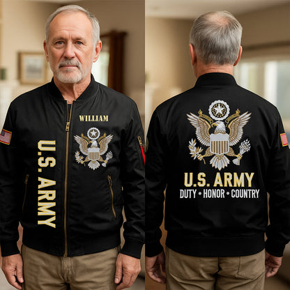 Unicque Gifts For US Veterans - Personalized Veteran Bomber Jacket