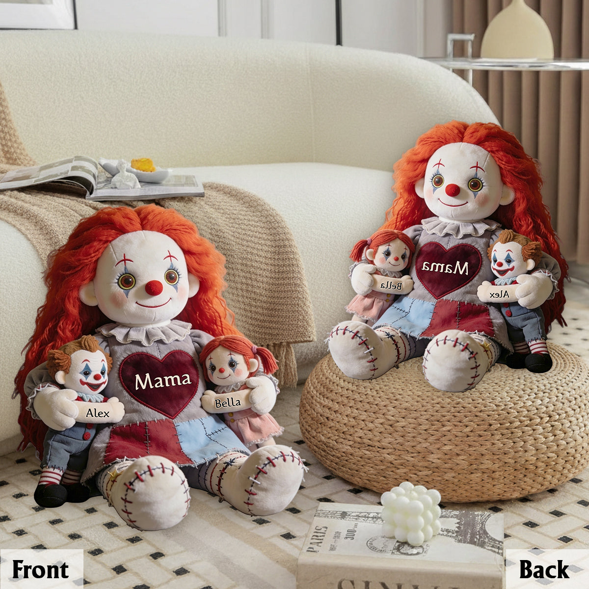 Mother Of Horror - Personalized Horror Character Premium Faux Fur Pillow