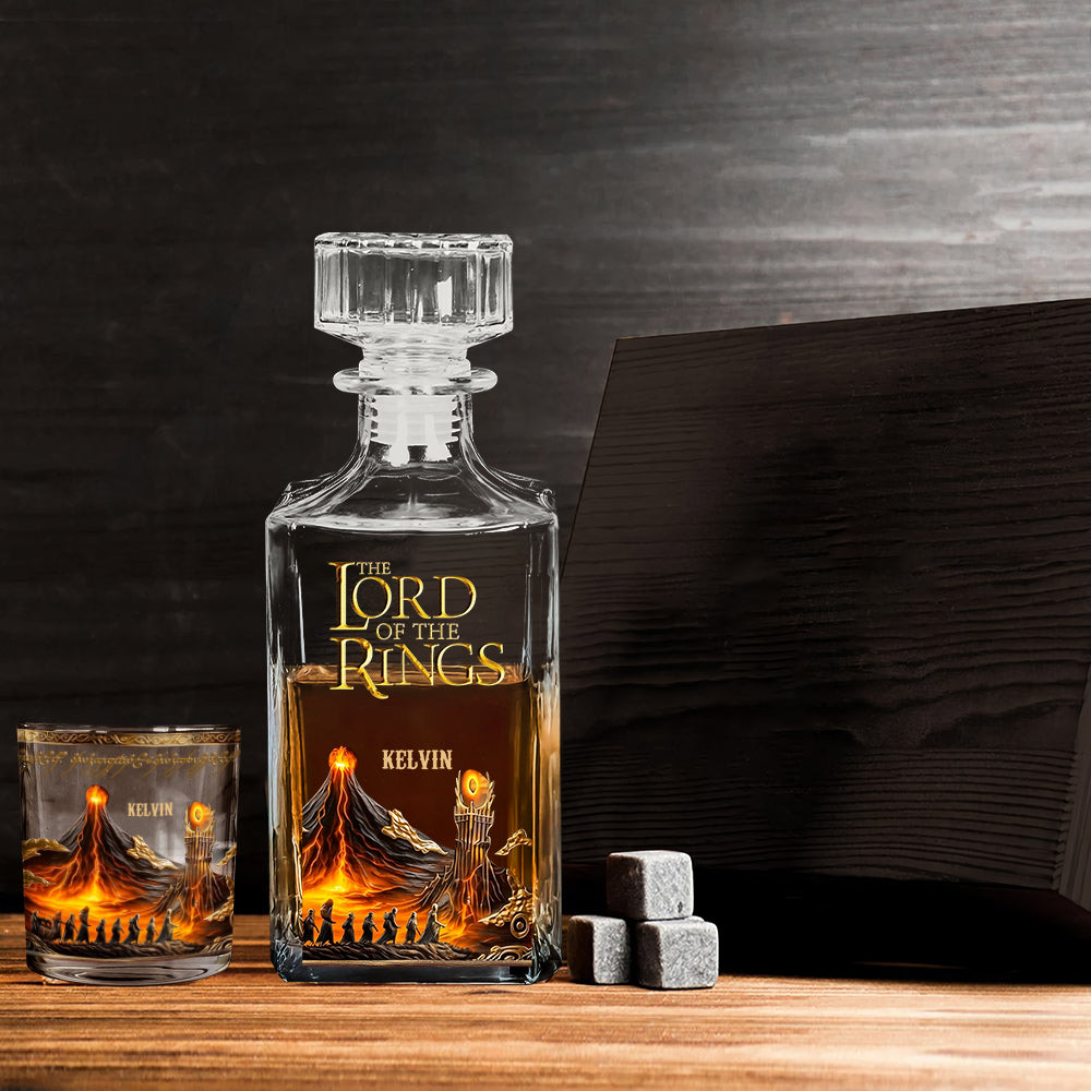 The One Glass to Rule Them All - Personalized The Dark Lord Whiskey Decanter Set