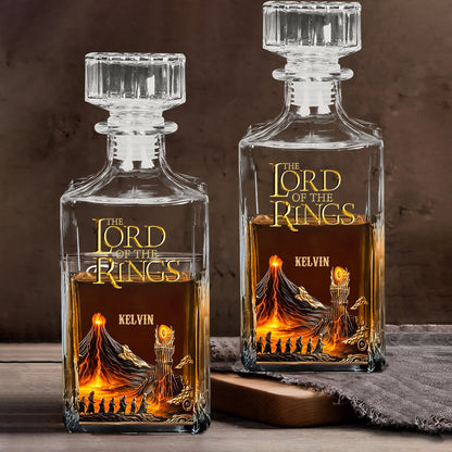 The One Glass to Rule Them All - Personalized The Dark Lord Whiskey Decanter Set