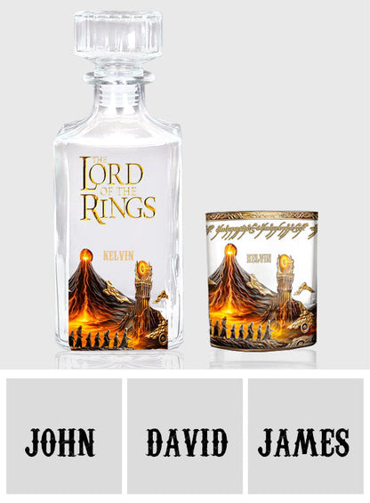 The One Glass to Rule Them All - Personalized The Dark Lord Whiskey Decanter Set