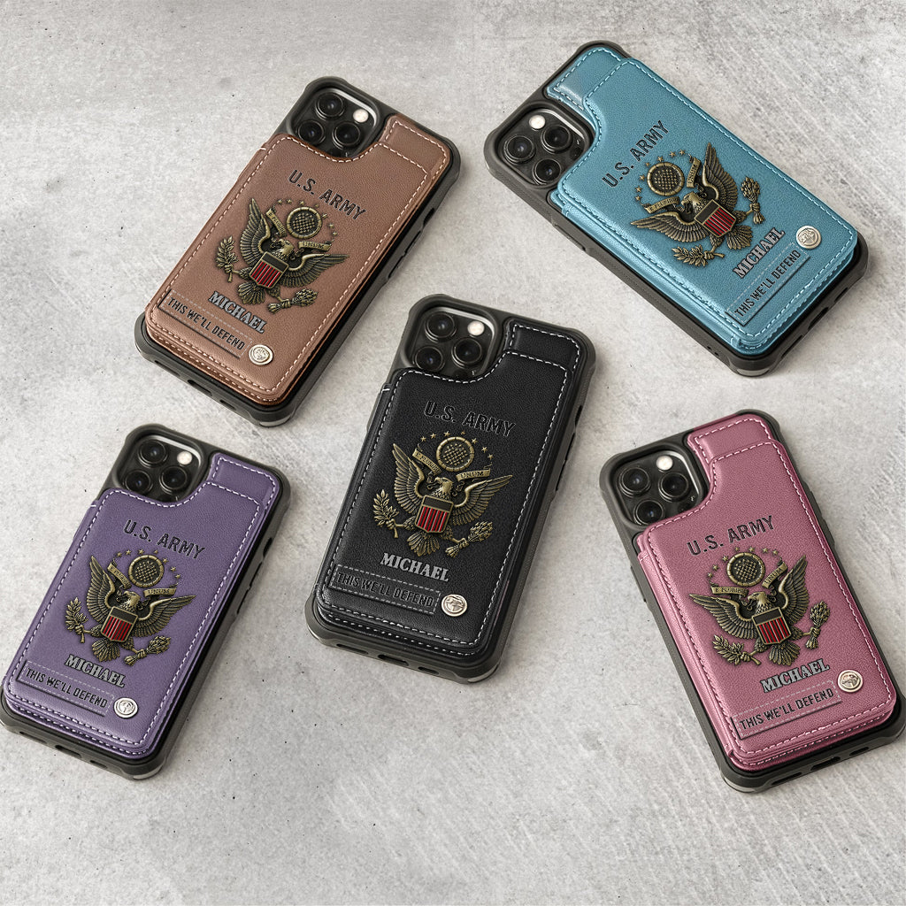 This We'll Defend - Personalized Veteran Wallet Phone Case