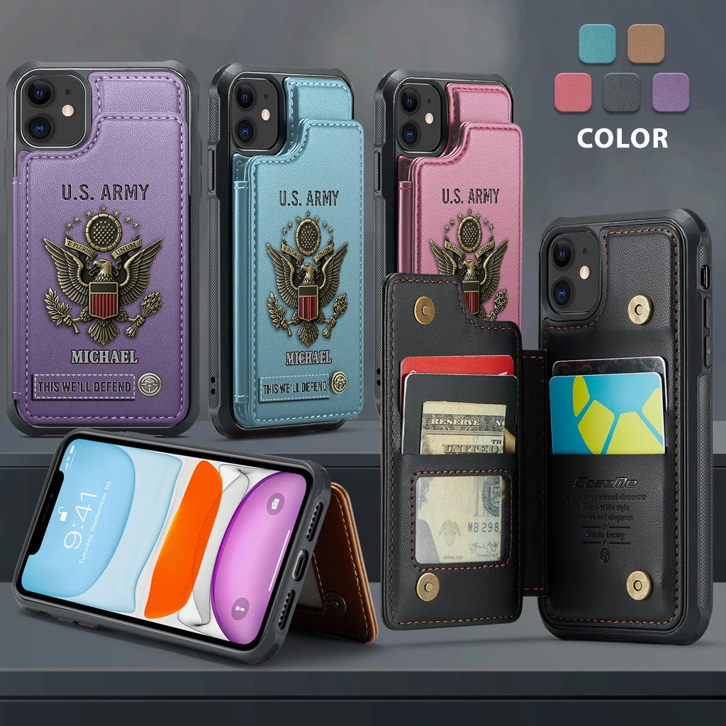 This We'll Defend - Personalized Veteran Wallet Phone Case