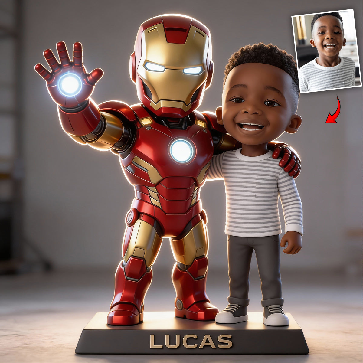 The Crimson Avenger - Personalized Superhero Custom Shaped Acrylic Plaque