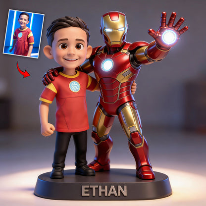 The Crimson Avenger - Personalized Superhero Custom Shaped Acrylic Plaque