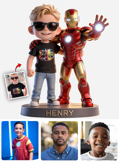 The Crimson Avenger - Personalized Superhero Custom Shaped Acrylic Plaque