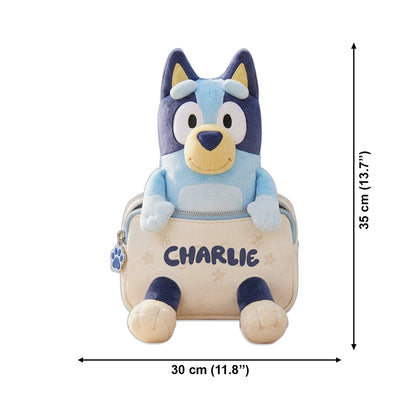 Always Have Your Back - Personalized Blue Dog Changeable Leather Patch Backpack