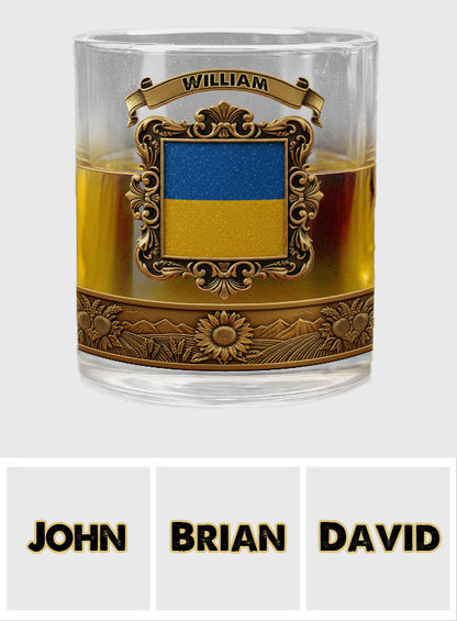 Flag of Ukraine - Personalized Expats Whiskey Glass