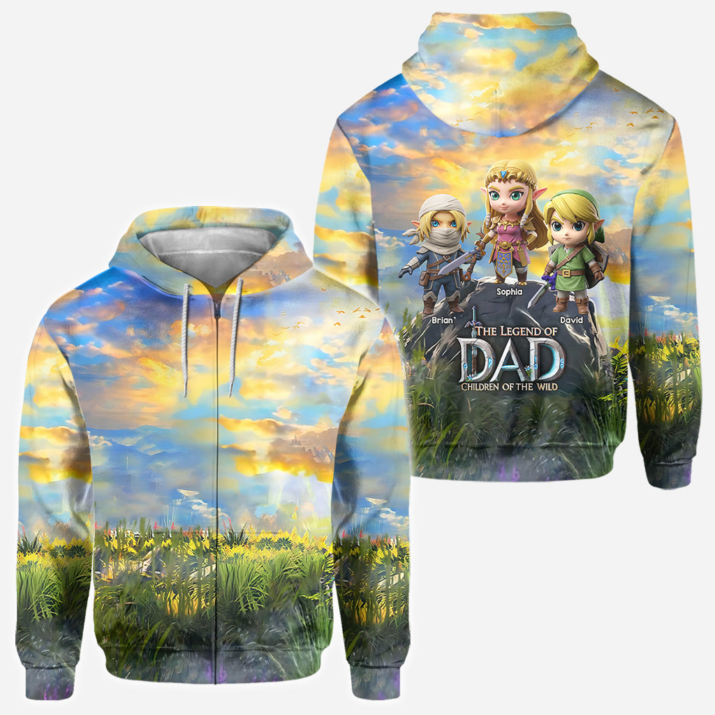 The Legend Of Dad Mom - Personalized The Hero's Legend All Over Shirt